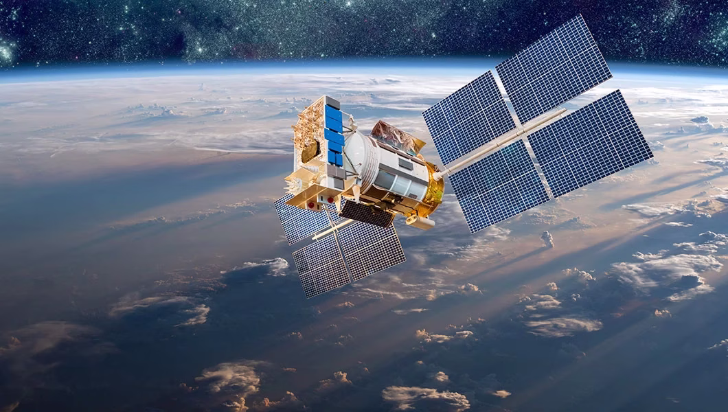 A satellite roaming the Earth