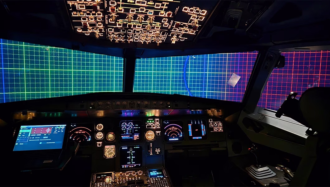 Ongoing visual calibration for an Airbus full flight simulator